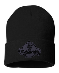 Sugar Witch Black Leather Patch Toque