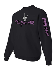 Black and Purple Graphic Crewneck