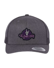 Black and Purple Leather Patch Hat