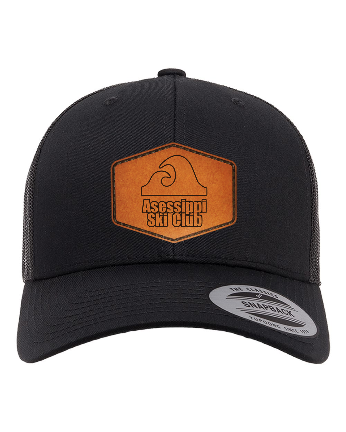 Adult Asessippi Ski Club Leather Patch Hat - 6606