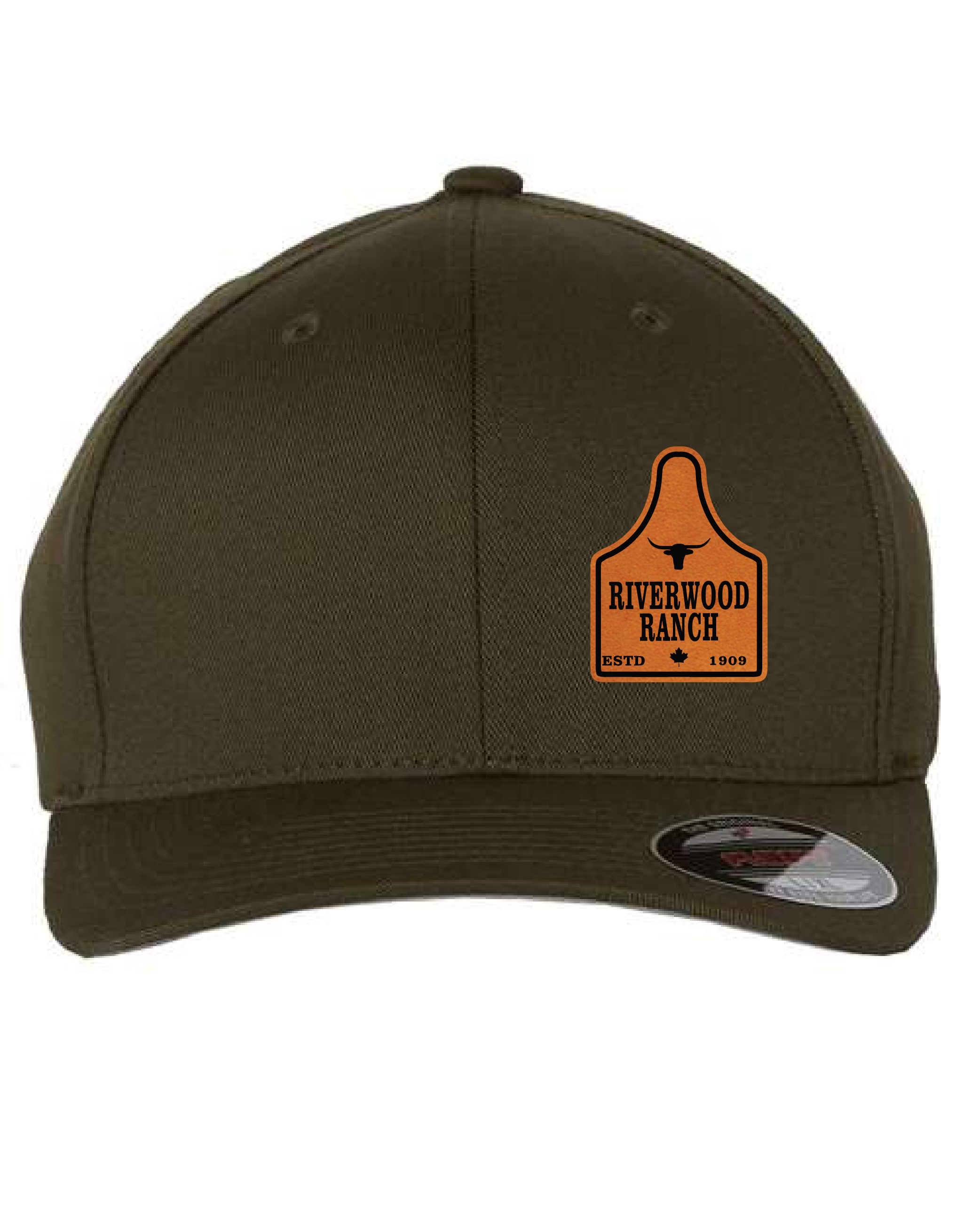 Cattle Tag - Leather Patch Flexfit Cap