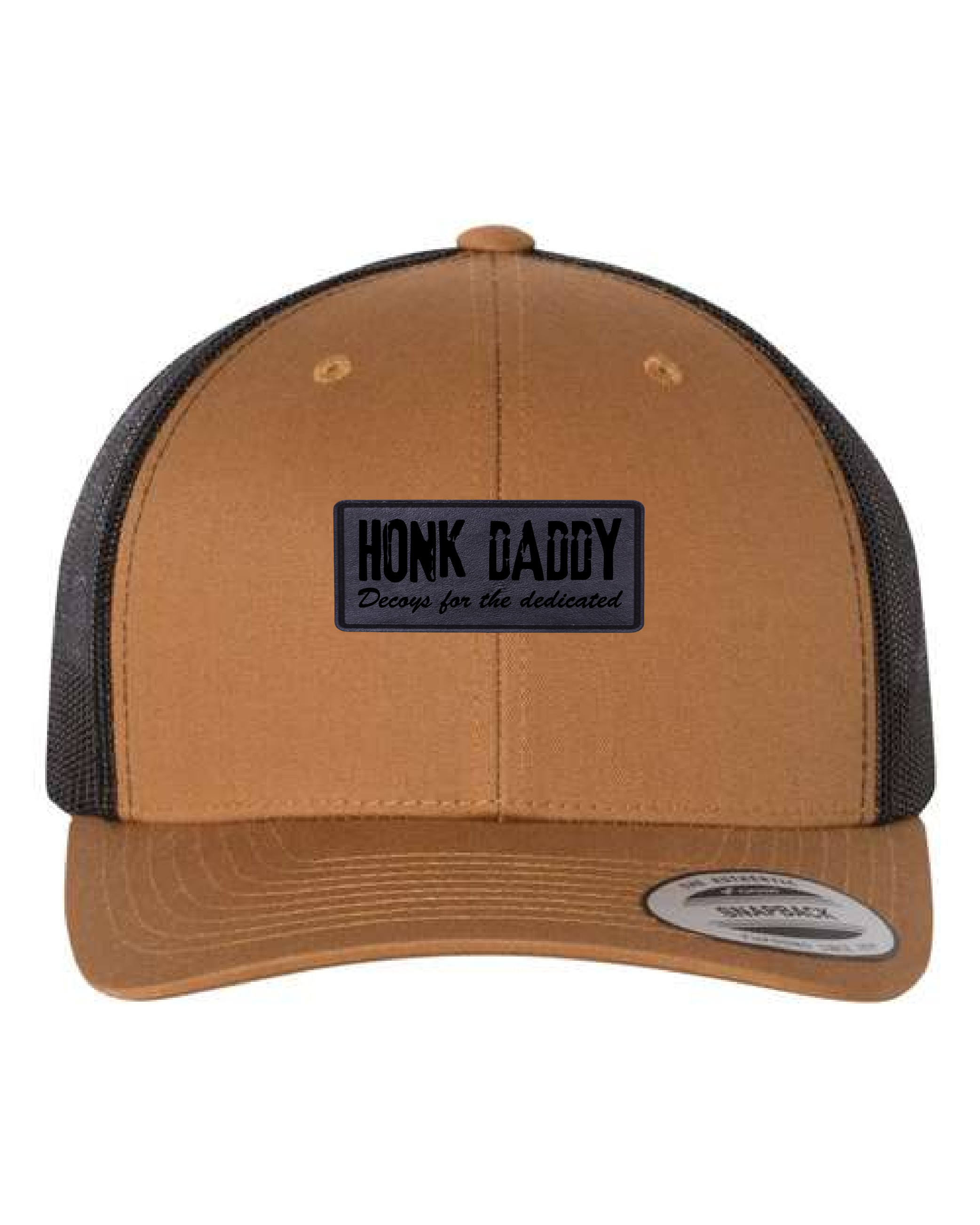 Black Leather Patch Hat