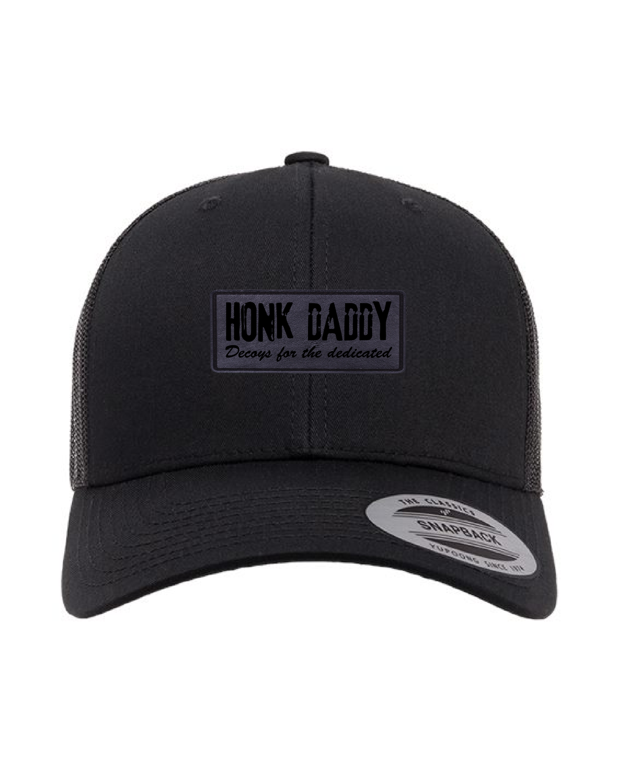 Black Leather Patch Hat